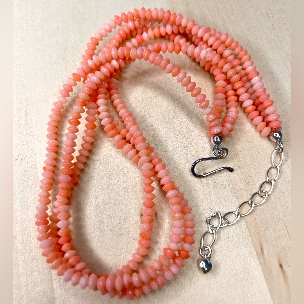 Jay King 925 Pink Coral Bead Necklace